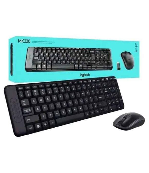 Combo Teclado + Mouse Logitech Mk220 Inalámbrico