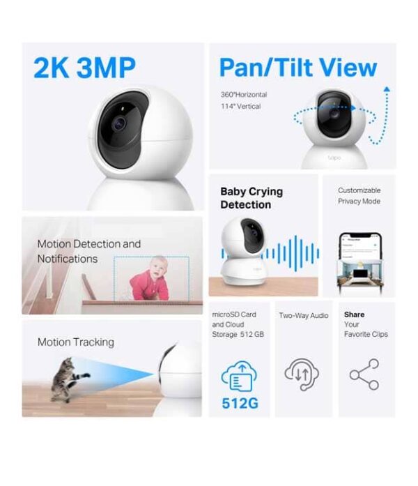 Cámara De Seguridad TP-LINK / TAPO C210 / 2K / WIFI