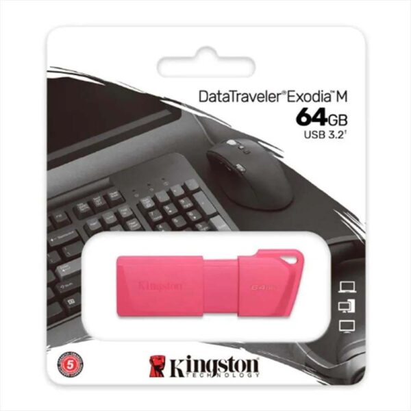 Memoria Usb Datatraveler Exodia M 64gb 3.2 Rosa